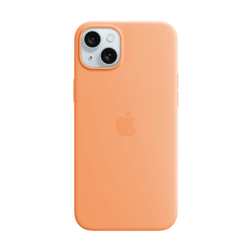 Apple Case Silicone Case with MagSafe Orange Sorbet for iPhone 15 Plus